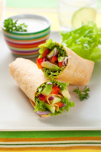 Grilled Marinated Veggie Wraps Shutterstock 786462071