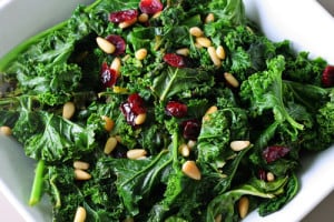 Kale Salad with Apples and Cranberries Recipe
