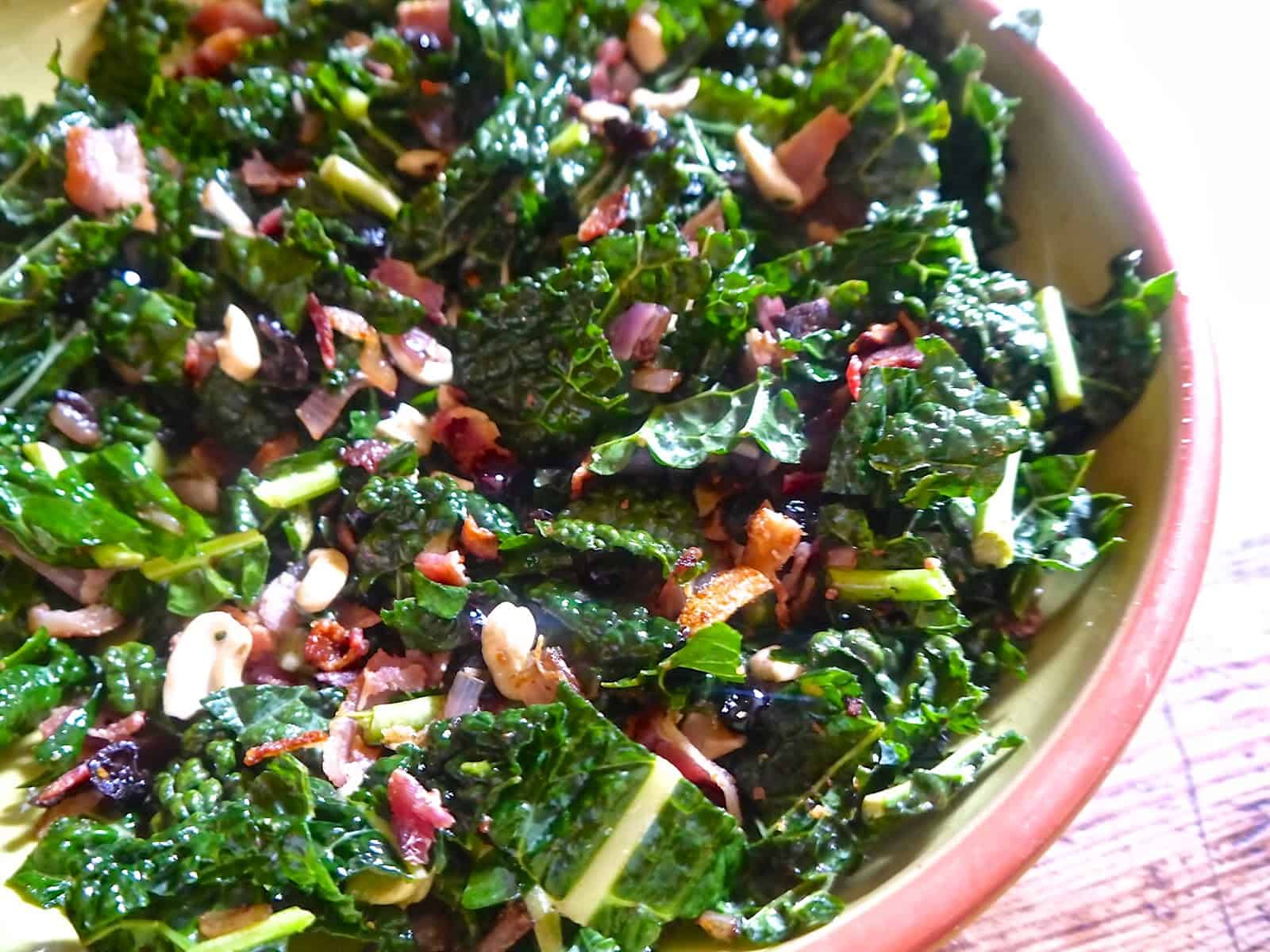 Kale, Bacon & Cranberry Salad recipe