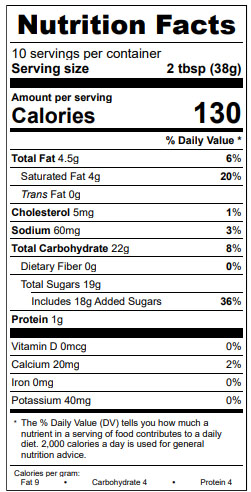  Nutrition Factsoriginal Caramel Dip