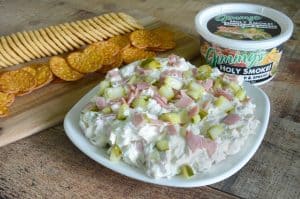 pickle wrap dip with a smokey twist. Pair with crackers for the perfect snack